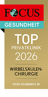 Siegel Focus Gesundheit Top Privatklinik 2026 Wirbelsäulenchirugie
